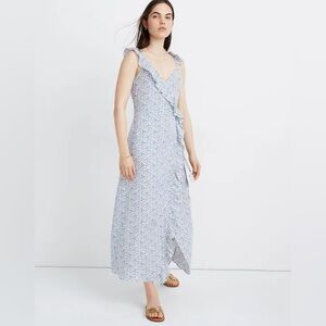 Madewell Ruffled Wrap Maxi Dress in Americana Floral